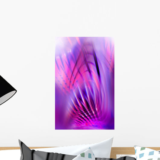 Magic Background in Pink and Purple - Abstract 3D Wall Mural