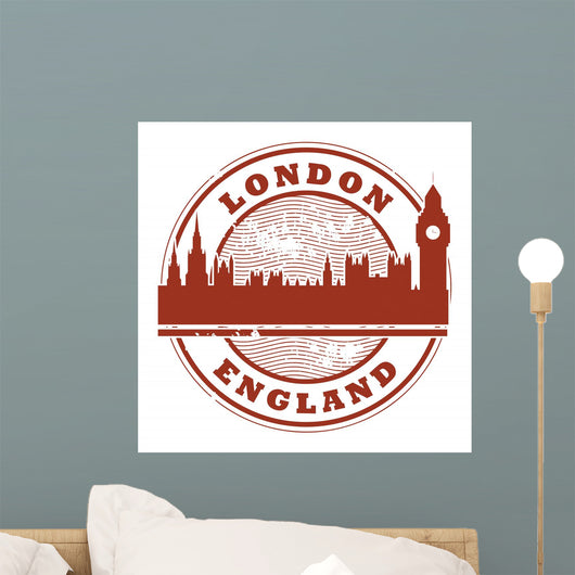 Stamp With London England Inside Vector Illustration Wall Decal