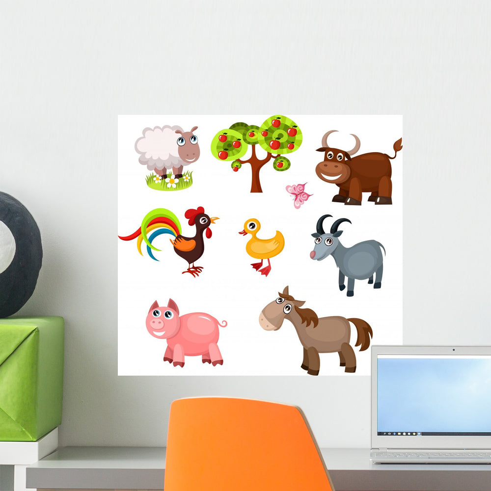 Farm Animals Wall Stickers Wallmonkeys