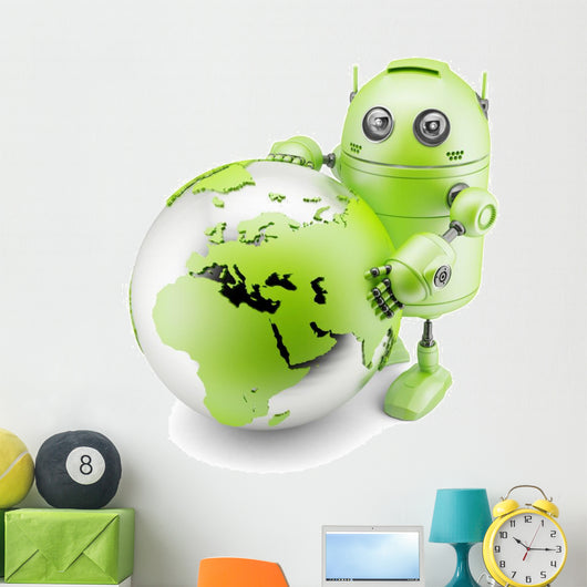 Robot Holding Holding Earth