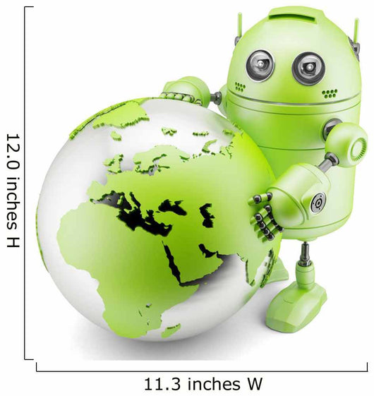 Robot Holding Holding Earth