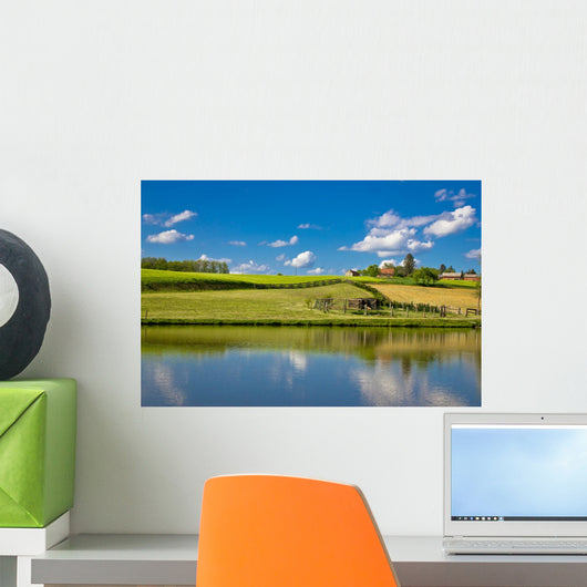 Green Landscape and Blue