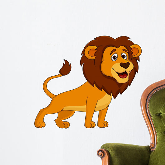 Cute lion cartoon Wall Decal