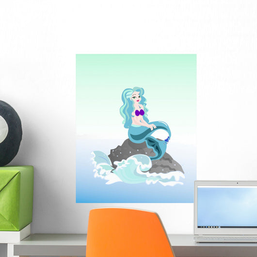 Siren Blue Wall Mural