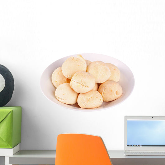 Plate of home-made pan de yuca, the Ecuadoruan cheese bread Wall Decal