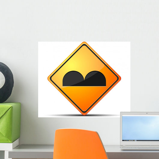Bump Warning Sign Wall Decal