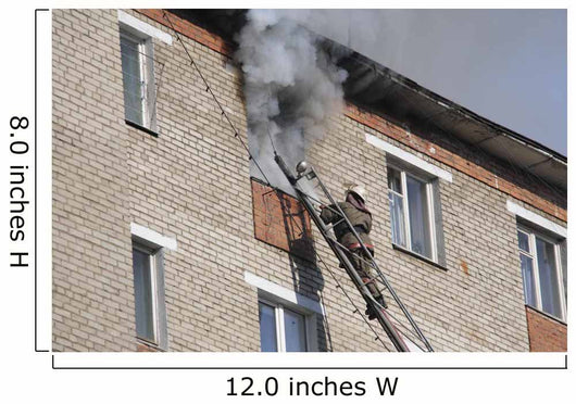 Fireman Extinguish Fire High-rise