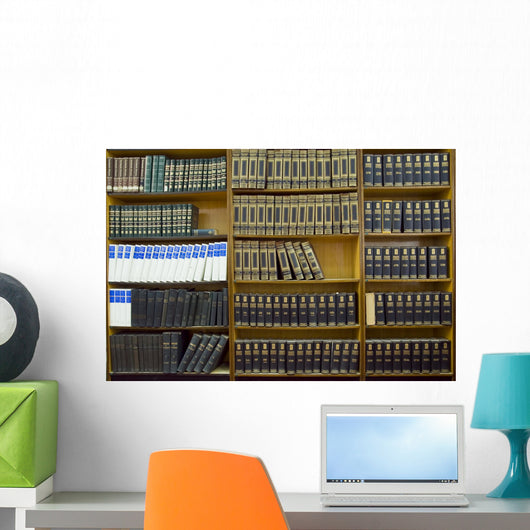Shelf with old books Wall Mural