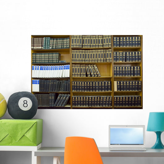 Shelf with old books Wall Mural