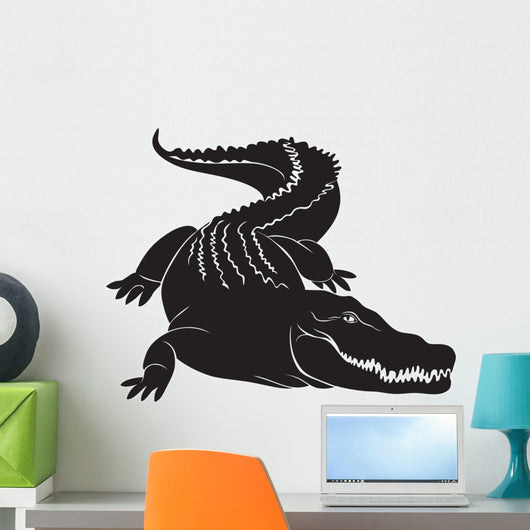 Big crocodile with terrible canines. vector image Wall Decal