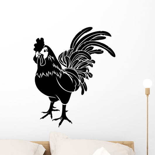 Stylised rooster illustration Wall Decal