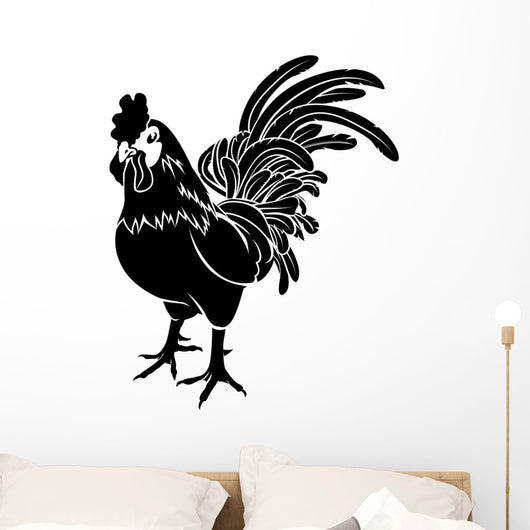 Stylised rooster illustration Wall Decal
