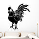 Stylised rooster illustration Wall Decal