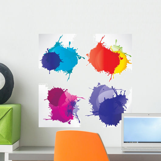Abstract background with splash Wall Decal