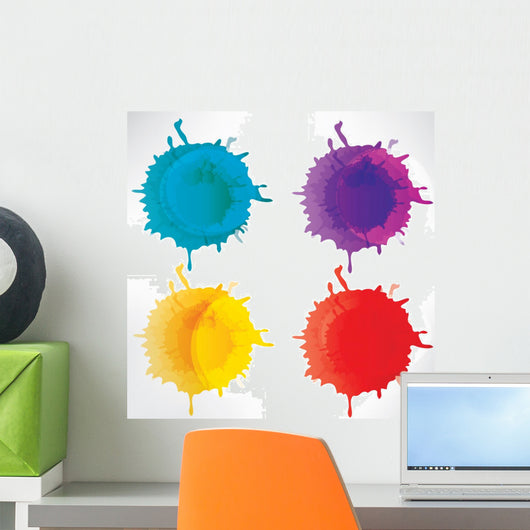 Abstract background with splash Wall Decal
