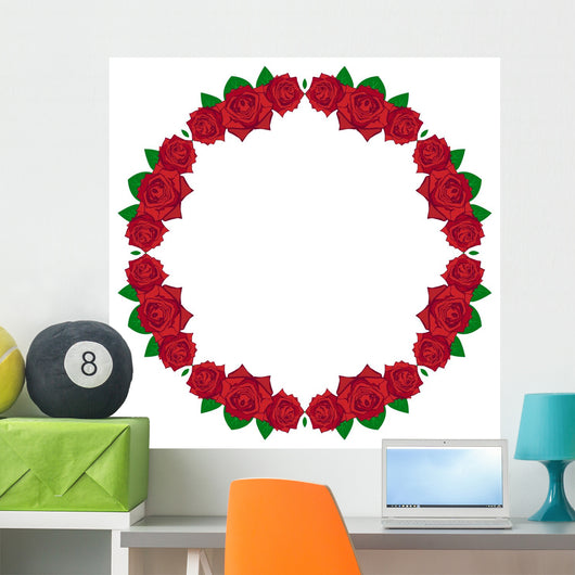 Beautiful red rose Wall Decal