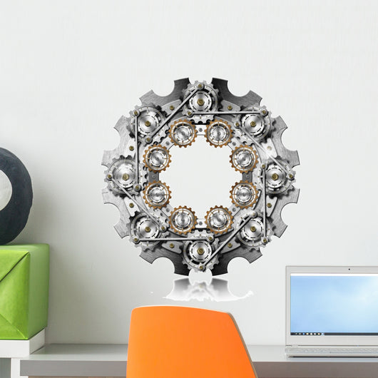 Big Gear with Small Gears Wall Decal
