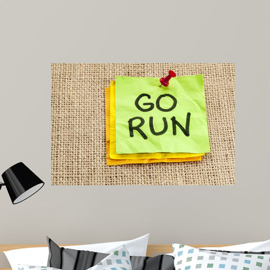 Go Run Reminder Wall Mural