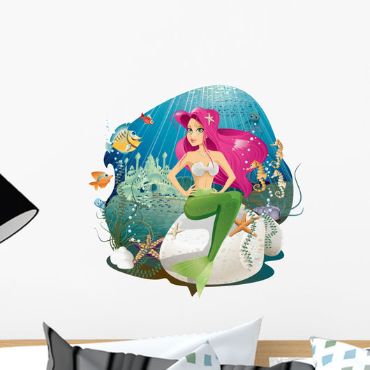 Underwater Mermaid Wall Decal