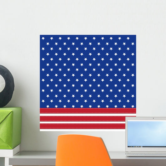 American flag background with stars symbolizing 4th july indepen Wall Mural