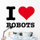 I LOVE ROBOTS Wall Decal