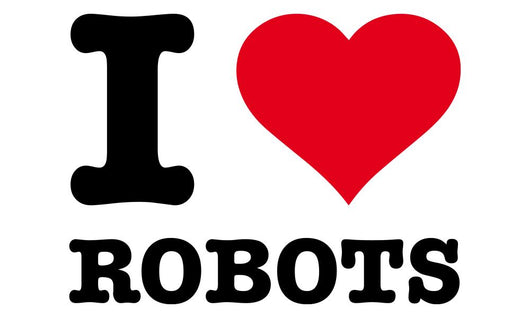 I LOVE ROBOTS Wall Decal