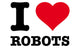 I LOVE ROBOTS Wall Decal