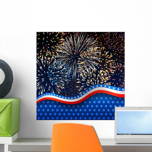 American fireworks Wall Mural