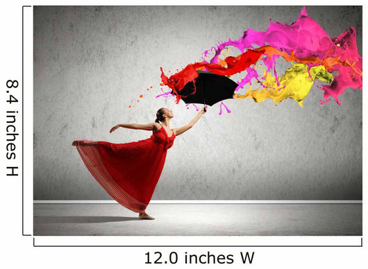 Ballet Dancer Flying Satin