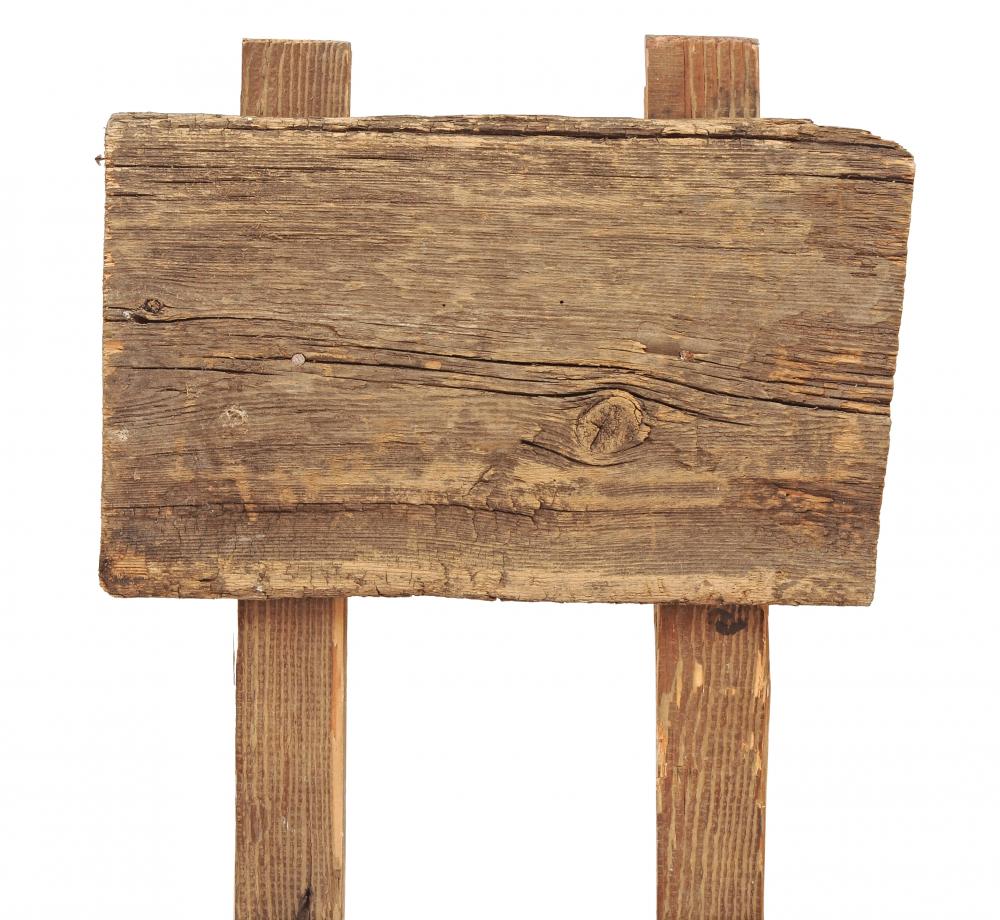 Old Weathered Wood Sign Wall Decal – Wallmonkeys