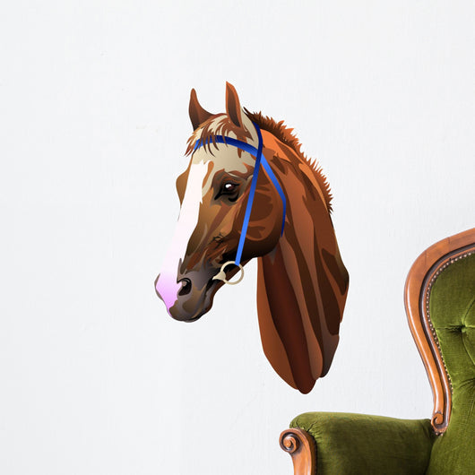 head redhead riding horse Wall Decal