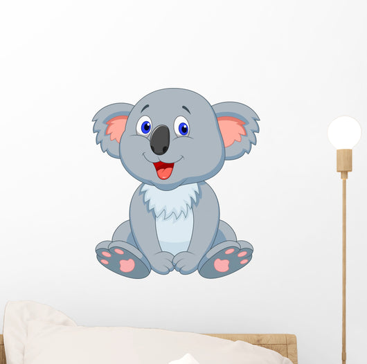 Cute Koala Cartoon Wall Decal