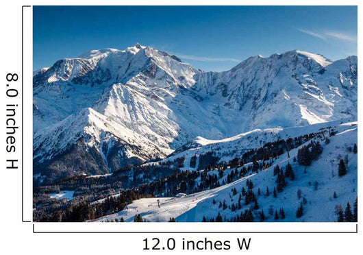 Mountain Peak and Ski Wall Mural