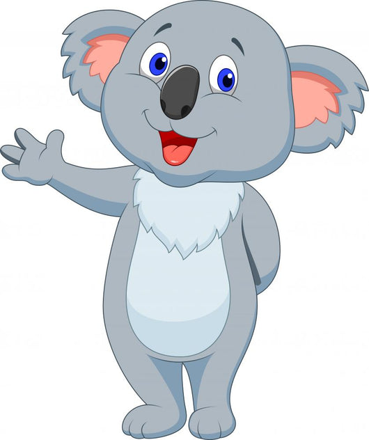 Cute koala cartoon hand waving Wall Decal