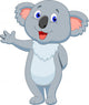 Cute koala cartoon hand waving Wall Decal