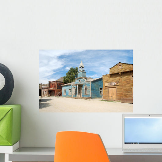 Scenery in a traditional American western town Wall Mural