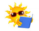 Sunshine reads another book Wall Decal