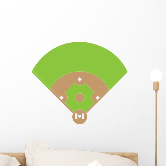 Baseball Field Overview White