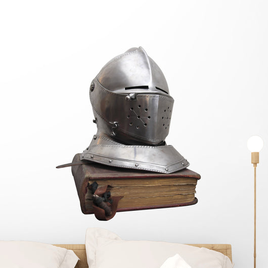 Helmet on book Wall Decal