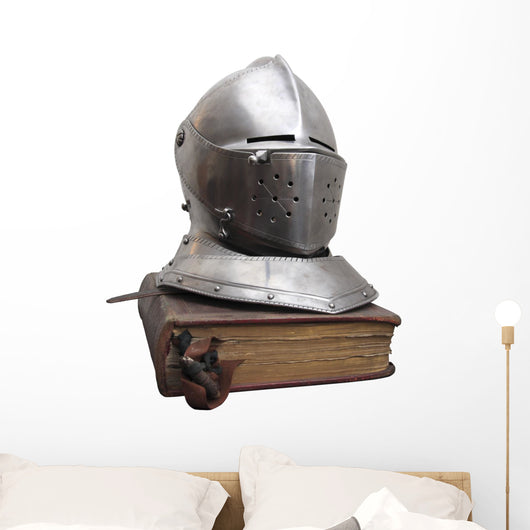 Helmet on book Wall Decal