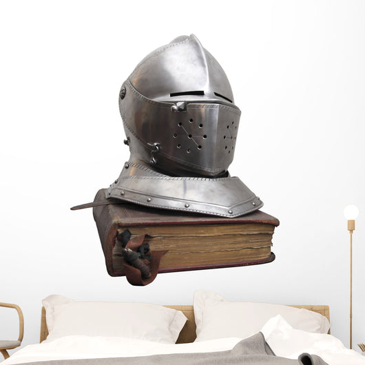 Helmet on book Wall Decal