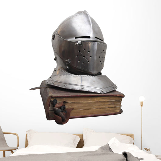 Helmet on book Wall Decal