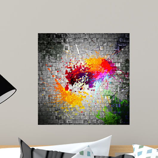 Ink Splatter Stone Wall