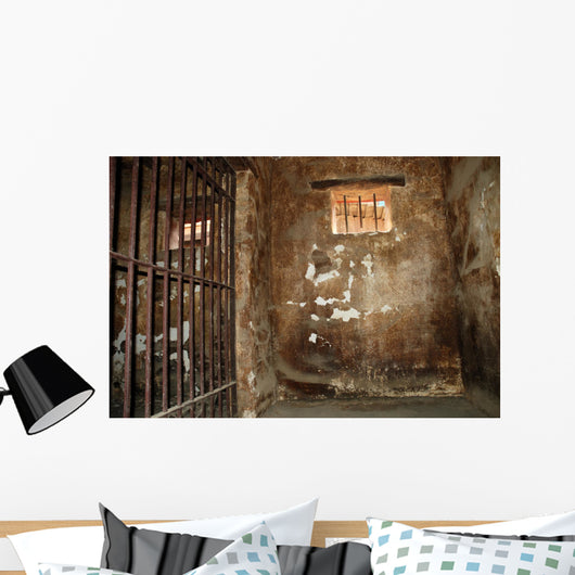 Dirty jail cell Wall Mural