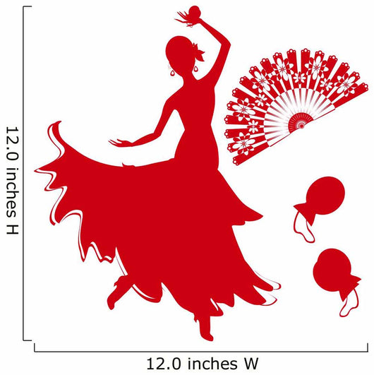red flamenco dancer Wall Decal