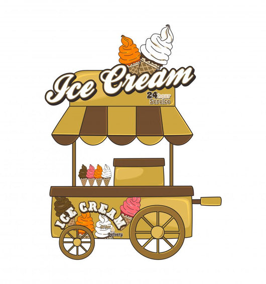 Booth Stand Ice Cream Wall Decal