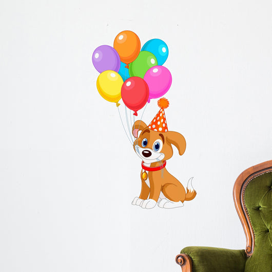 Birthday Puppy Wall Decal