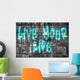 Live your life street style bleu Wall Mural