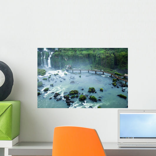Iguassu Falls and Bridge from Brazilian Side Wall Decal