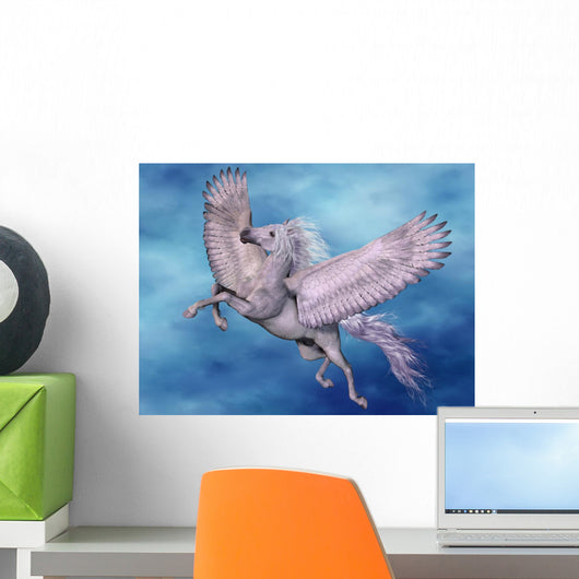 White Pegasus Wall Mural